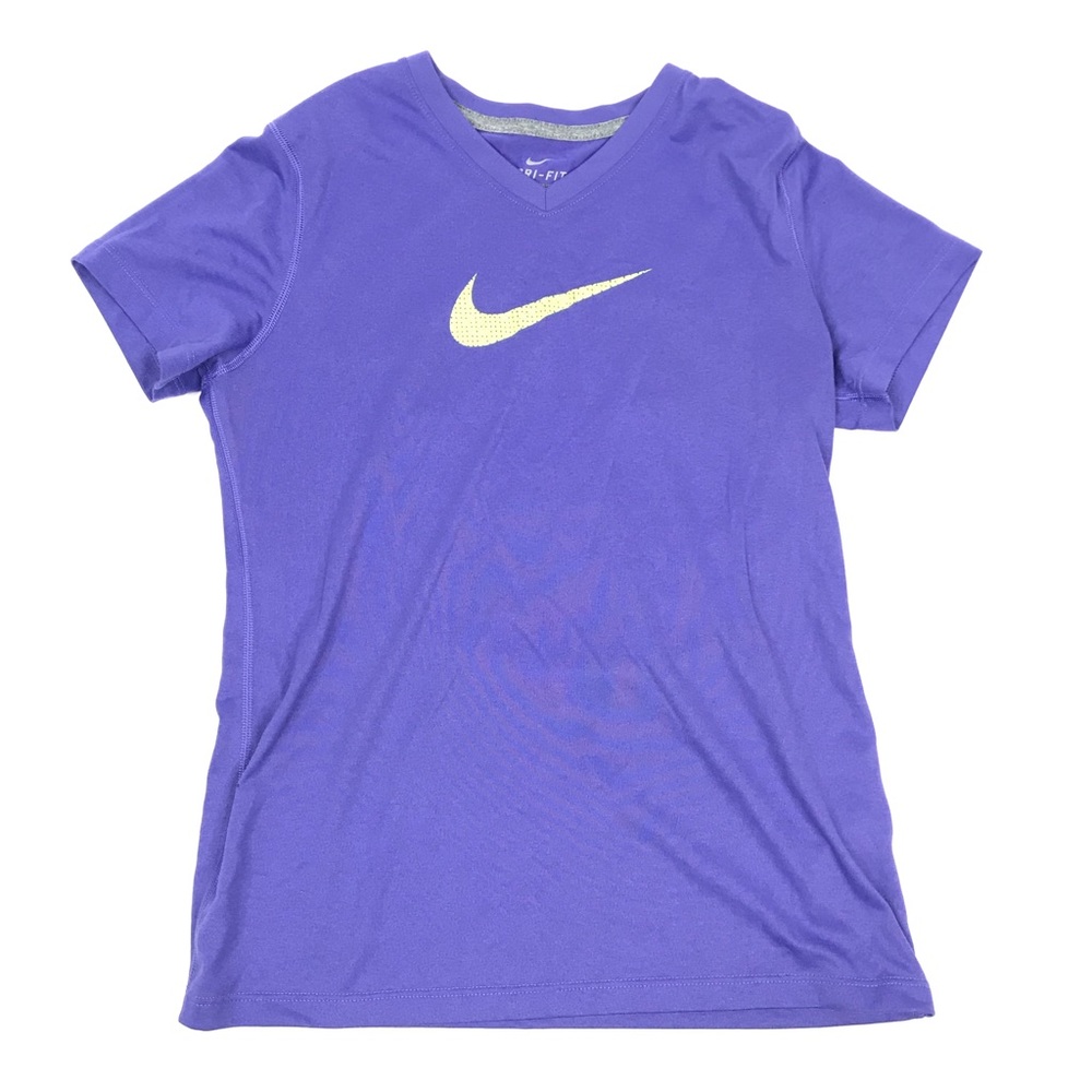 Girls purple Nike dri-fit neon athletic t-shirt